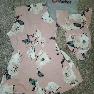 PatPat Blush Floral Jumpsuit & Romper Set